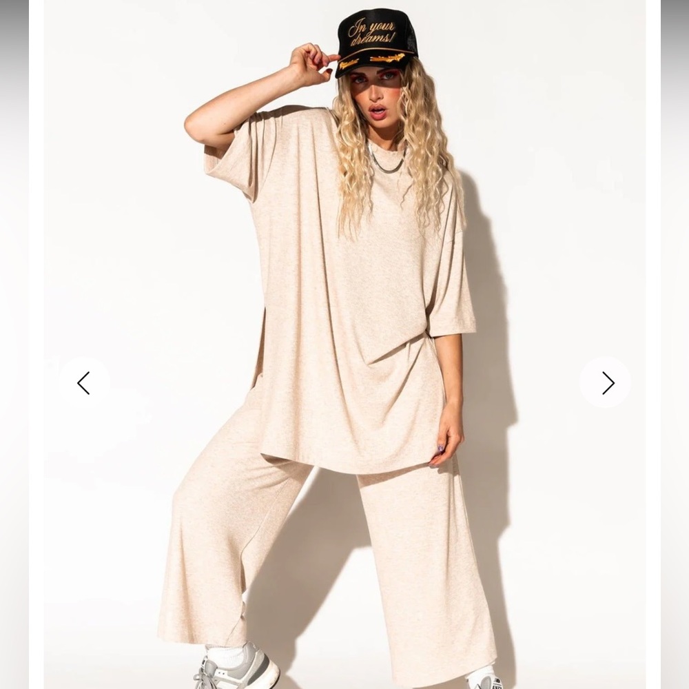 Oatmeal ribbed playsuit from dressed in lala